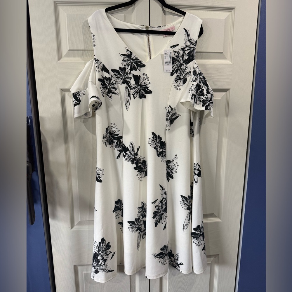 Penningtons Floral Off-Shoulder Dress NWT 1X